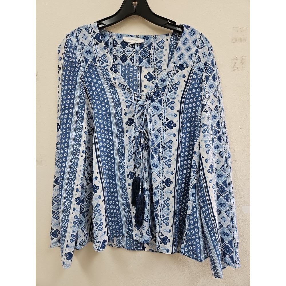 Olivaceous Womens Small Flowy Cute Feminine Blouse Top